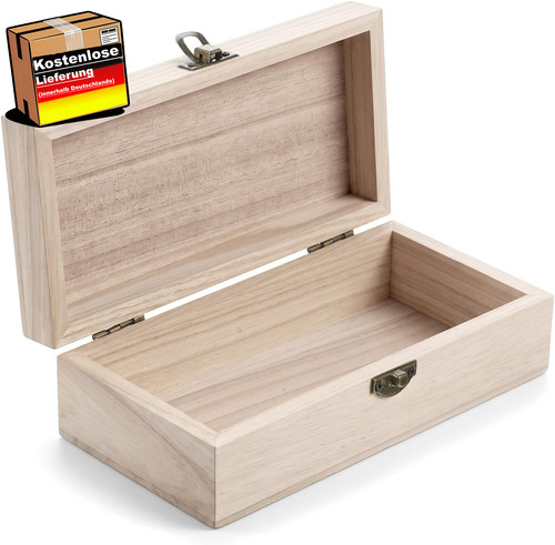 Holzkiste mit deckel - holzkiste, 20x10x6