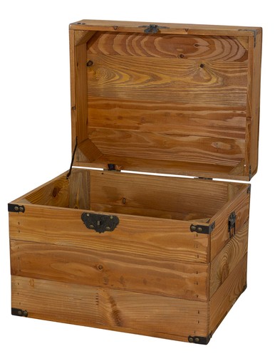 Holztruhe mit deckel elsa - mit,